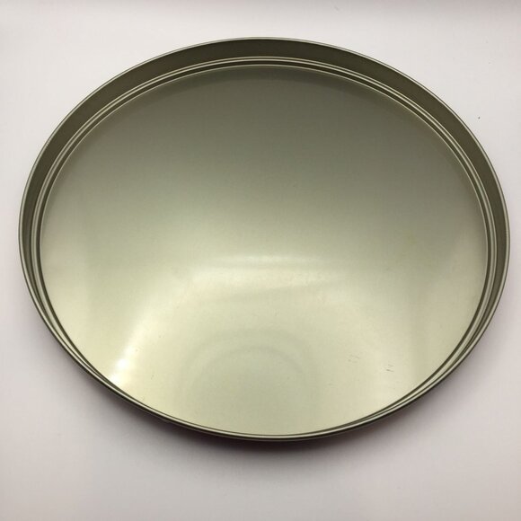 Santa's Workbench 8" Medium Round Canister Christmas Holiday Red White Snowflake - Picture 7 of 10